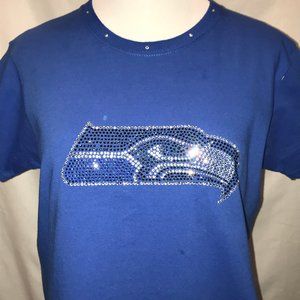 Fancy Bejeweled Seahawks T-Shirt